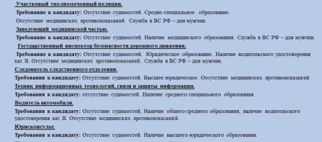 Набор кандидатов на службу в полицию
