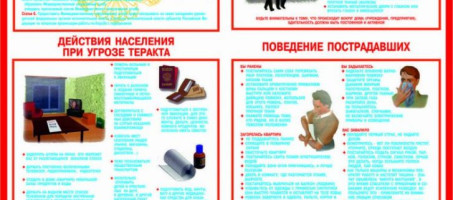 Памятка населению по антитеррористической безопасности